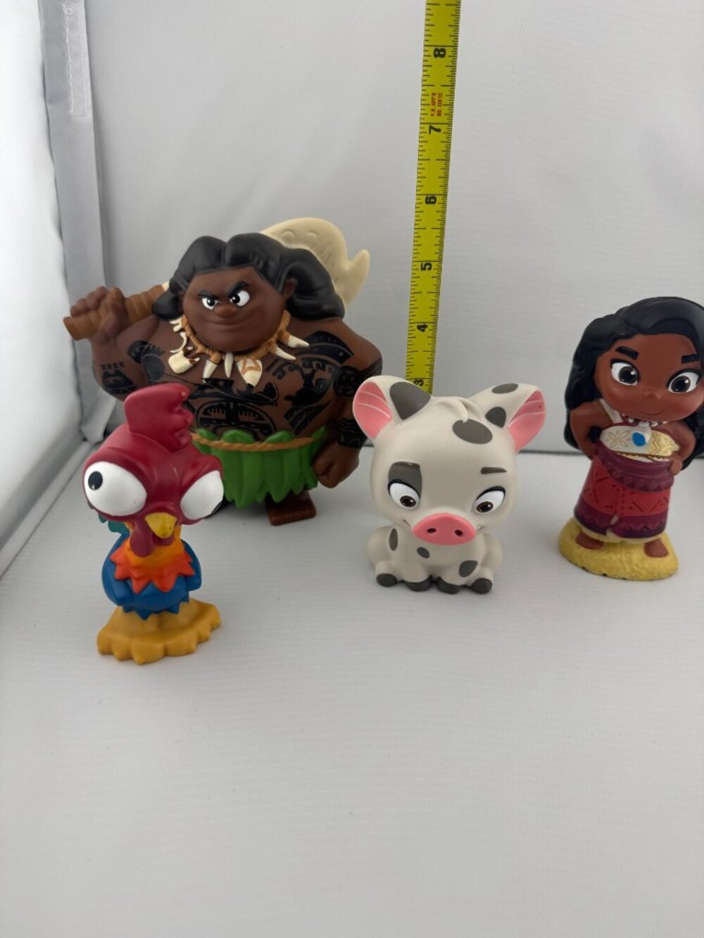 Disney Moana 4-Piece Vinyl Figurine Set Maui Pua HeiHei Collectibles - Picture 7 of 9